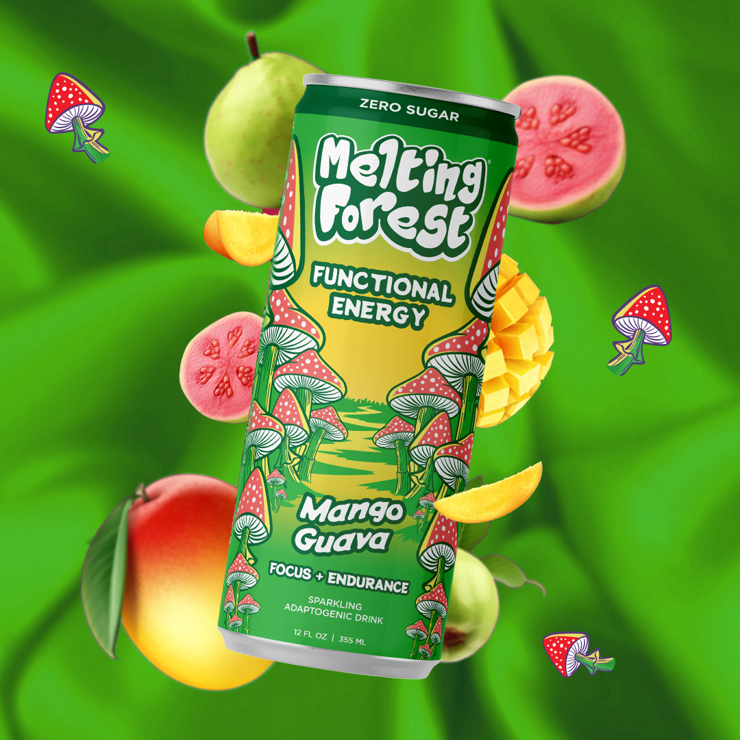 Melting Forest Mango Guava Mushroom Energy Drink | 12-Pack
