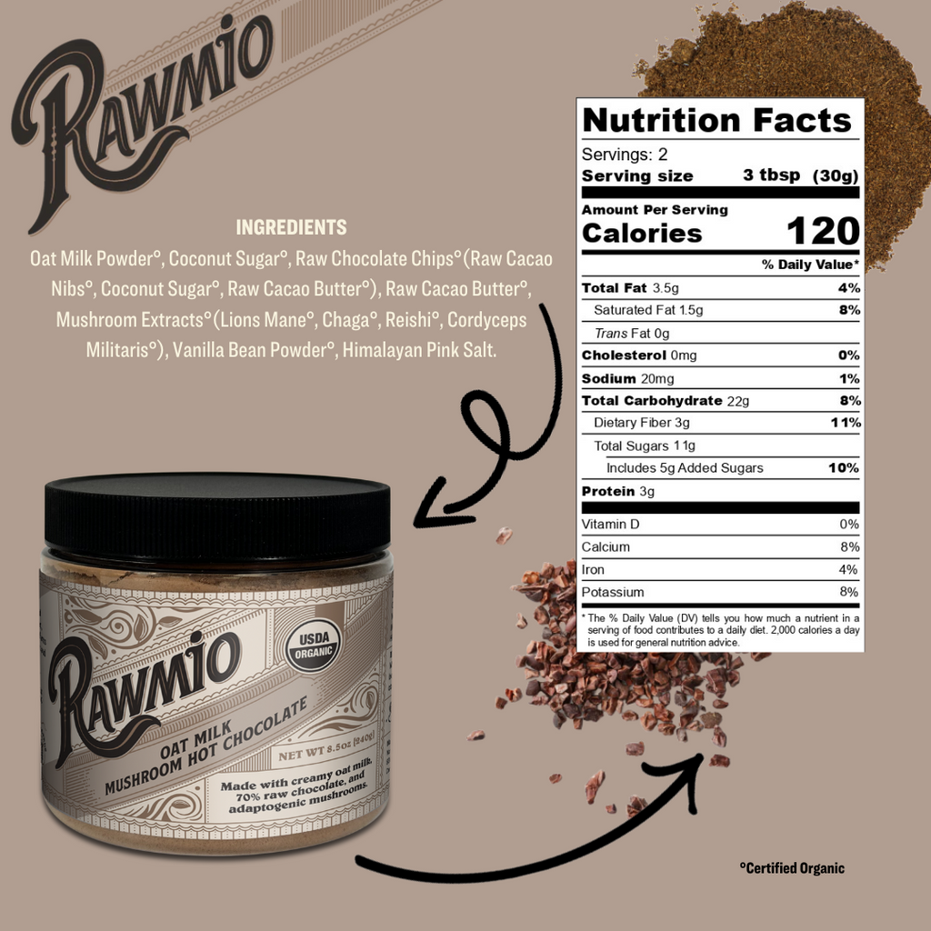 Rawmio Oat Milk Mushroom Hot Chocolate