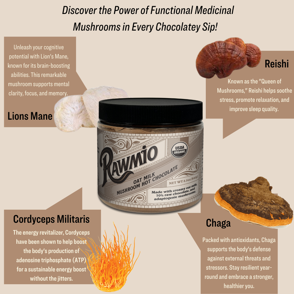 Rawmio Oat Milk Mushroom Hot Chocolate