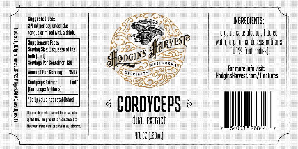 Hodgins Harvest Cordyceps Dual Extract Tincture